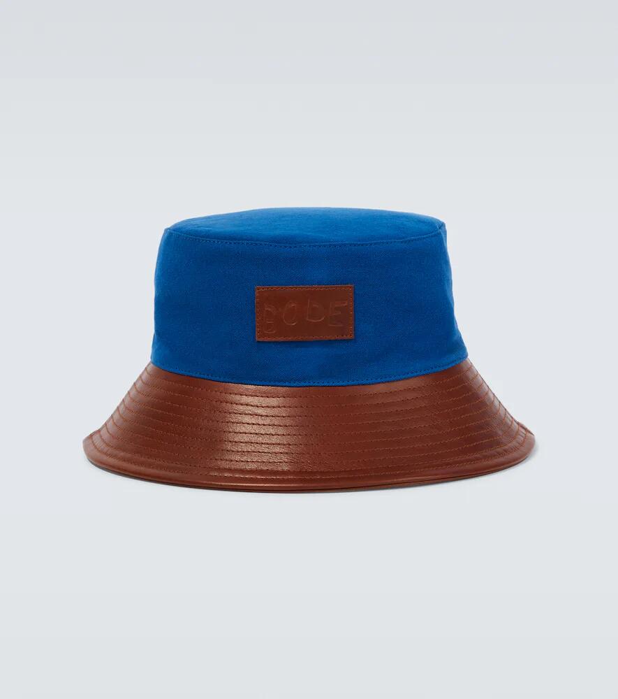 Bode Cotton and leather bucket hat Cover