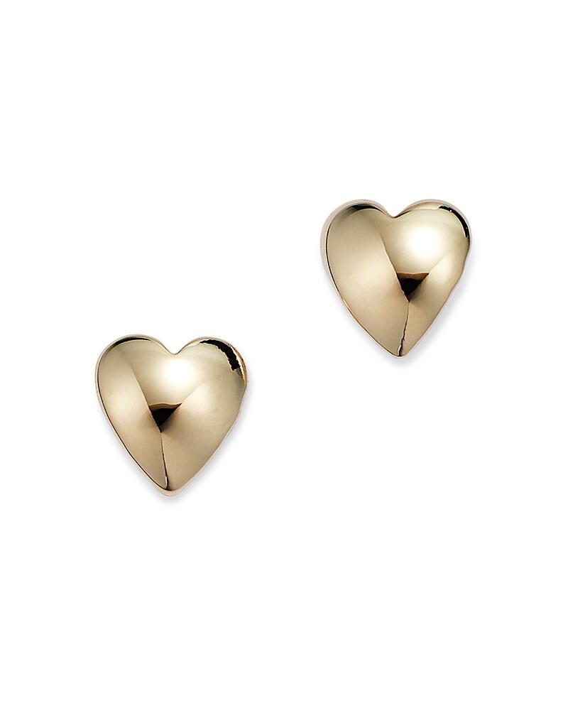 Bloomingdale's Fine Collection Small Curved Heart Stud Earrings in 14K Yellow Gold- Exclusive Cover