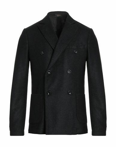 Officina 36 Man Blazer Black Polyester, Virgin Wool, Acrylic Cover