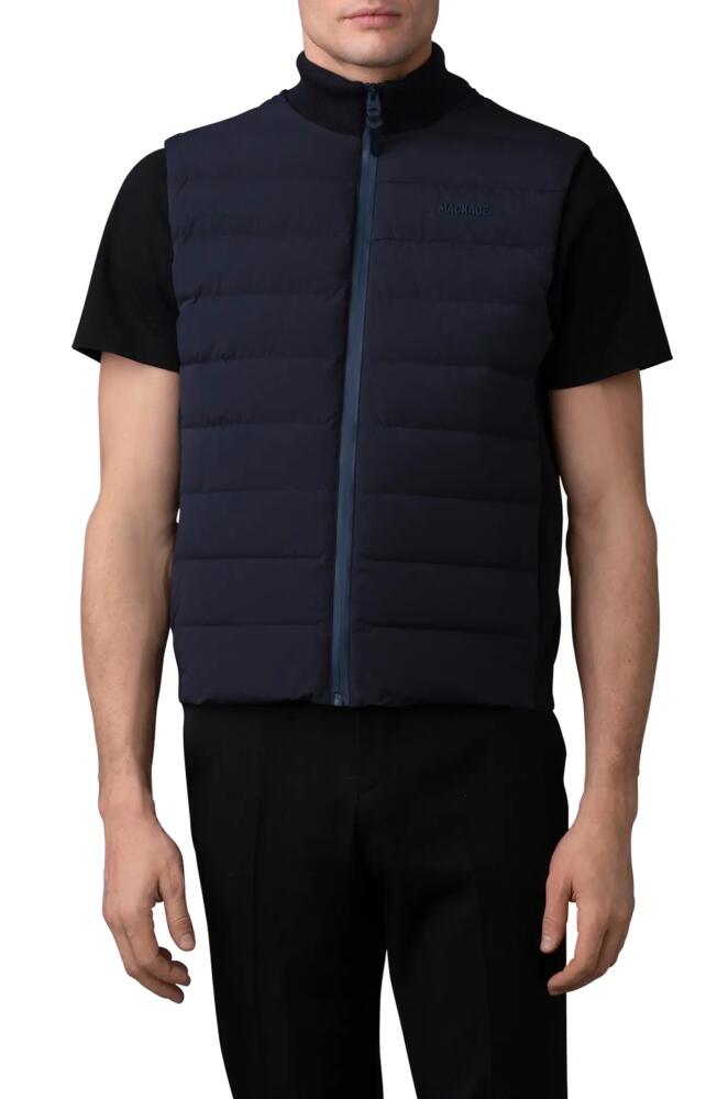 Mackage Jacob Mixed Media Down Vest in Navy Cover