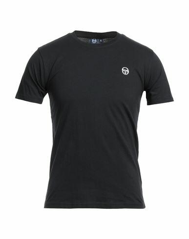 Sergio Tacchini Man T-shirt Black Cotton Cover