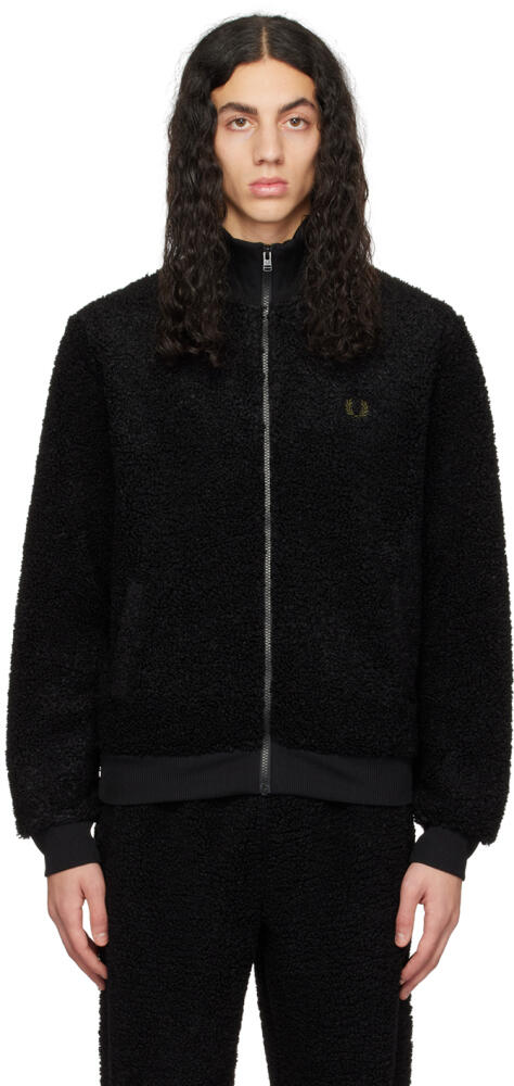 Fred Perry Black Embroidered Track Jacket Cover