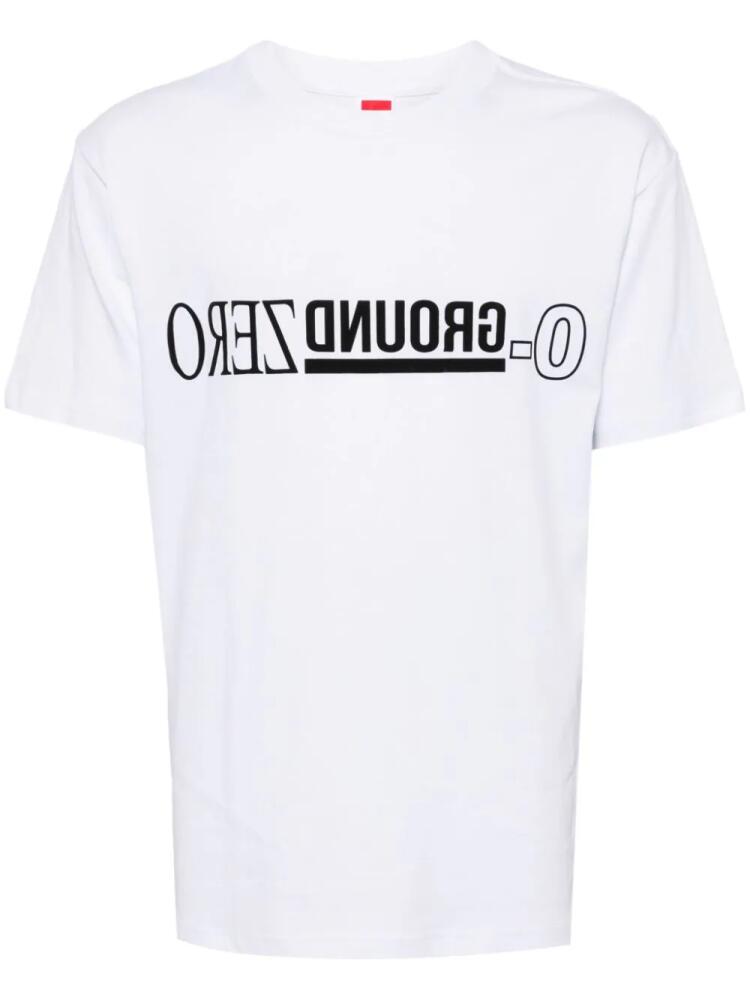 Ground Zero logo-print cotton T-shirt - White Cover