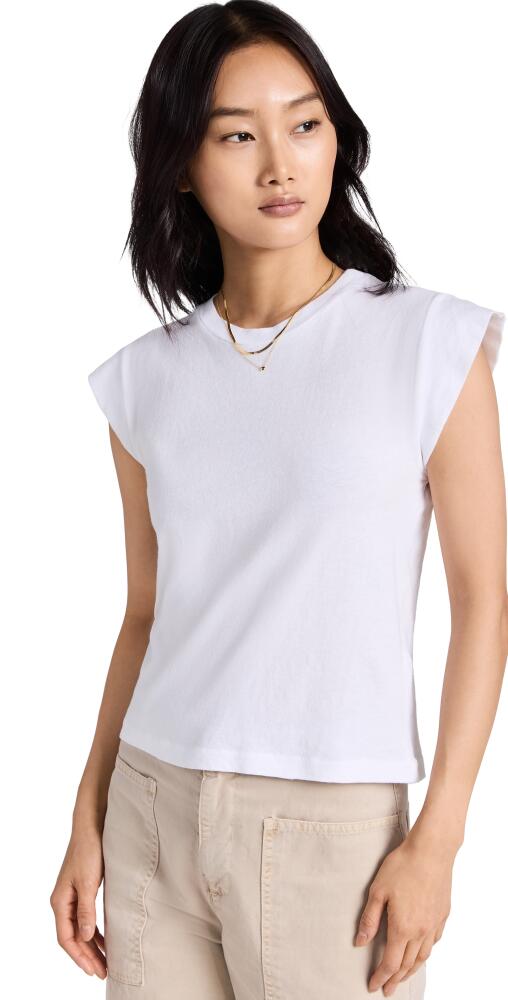 THE GREAT. The Peak Shoulder Tee True White Cover