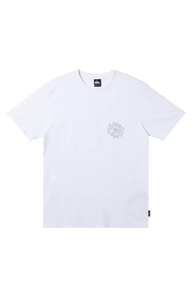 Quiksilver In Good Hands Graphic T-Shirt in White Cover