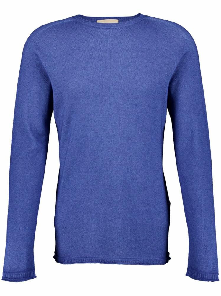 120% Lino fine-knit cashmere jumper - Blue Cover