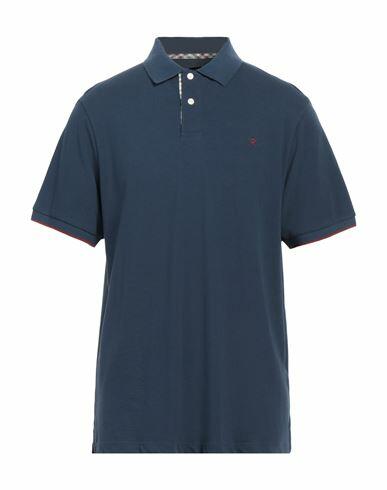 Hackett Man Polo shirt Navy blue Cotton Cover