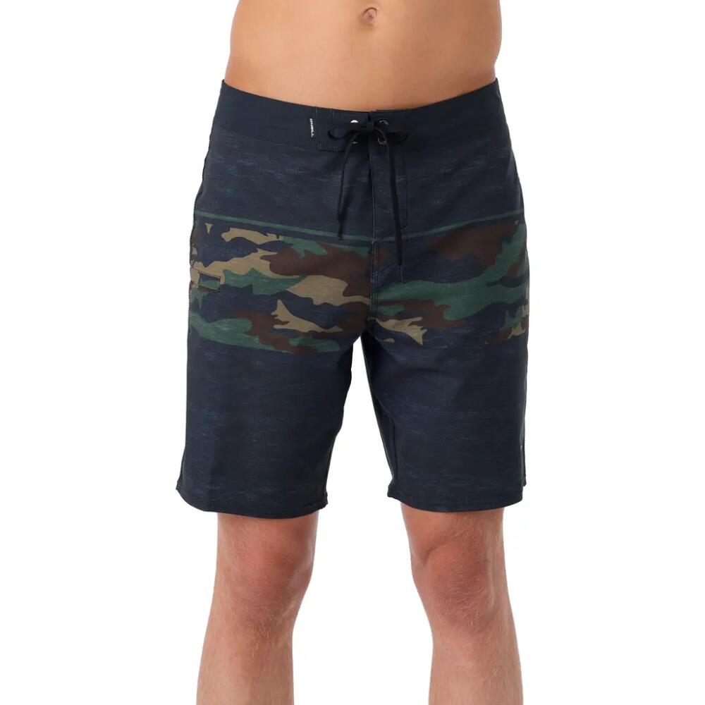 O'Neill Hyperfreak Heat Block Swim Trunks in Camo Cover