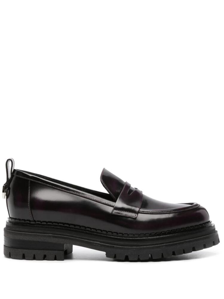 Sergio Rossi Joan leather loafers - Purple Cover