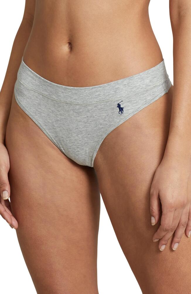 Polo Ralph Lauren Stretch Cotton Thong in Heather Grey Cover