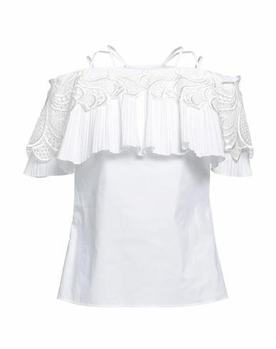 Alberta Ferretti Woman Top White Cotton, Polyester Cover