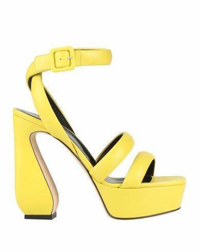 Si Rossi By Sergio Rossi Woman Sandals Yellow Soft Leather Cover