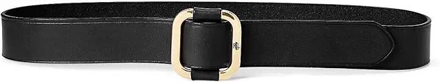 LAUREN Ralph Lauren Slide Buckle Leather Belt (Black) Women's Belts Cover