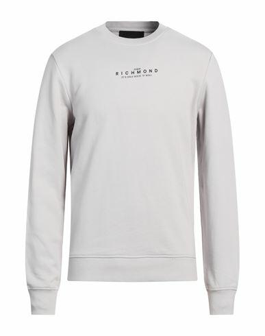 John Richmond Man Sweatshirt Light grey Cotton, Polyester Cover