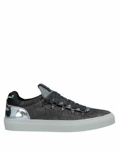 Voile Blanche Woman Sneakers Lead Soft Leather, Textile fibers Cover