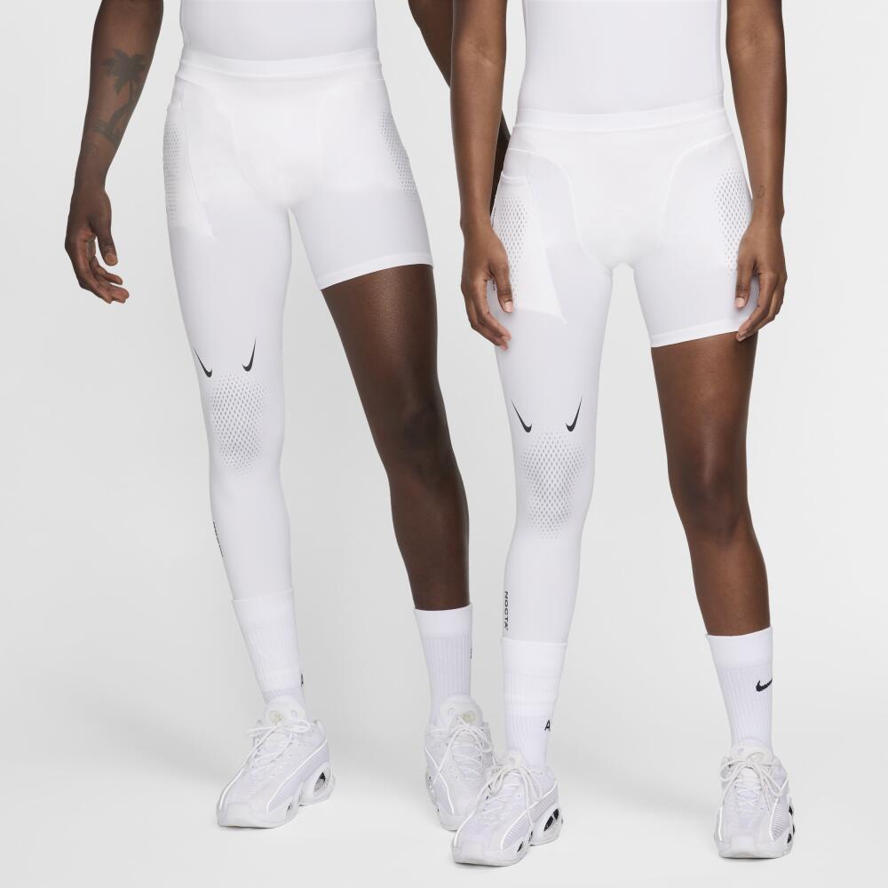 Nike Men's NOCTA Single-Leg Basketball Tights (Right) in White Cover