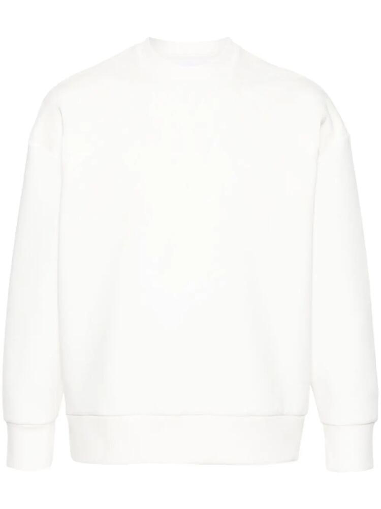 Neil Barrett Thunderbolt-print scuba-jersey sweatshirt - White Cover