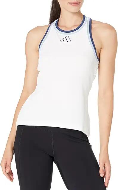 adidas Clubhouse Tennis Classic Premium Tank Top (White) Women's Clothing Cover