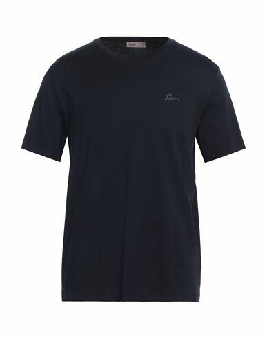 Herno Man T-shirt Navy blue Cotton Cover