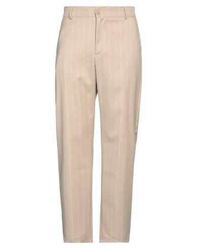 Family First Milano Man Pants Beige Polyester, Viscose, Elastane Cover