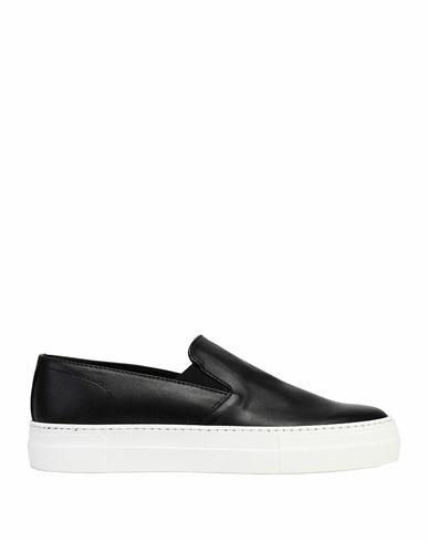 8 By Yoox Leather Low-top Flatform Slip-on Sneakers Man Sneakers Black Calfskin Cover