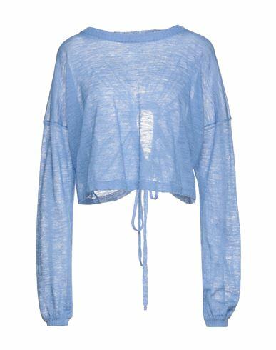 Solotre Woman Sweater Azure Linen, Polyester Cover