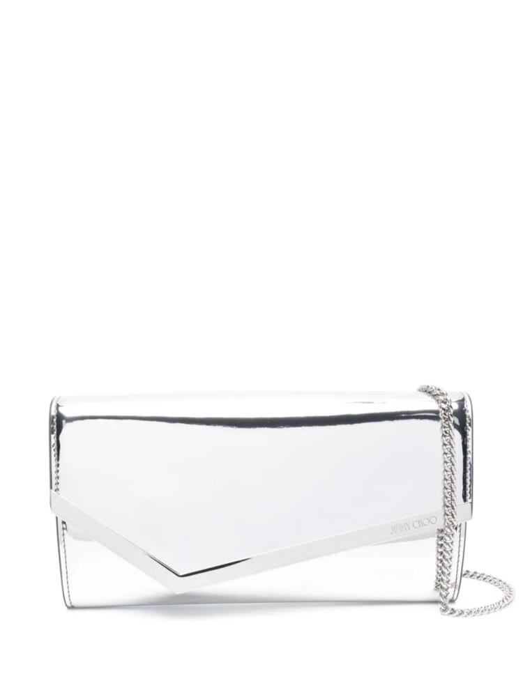 Jimmy Choo Emmie mirrored clutch bag - Silver Cover