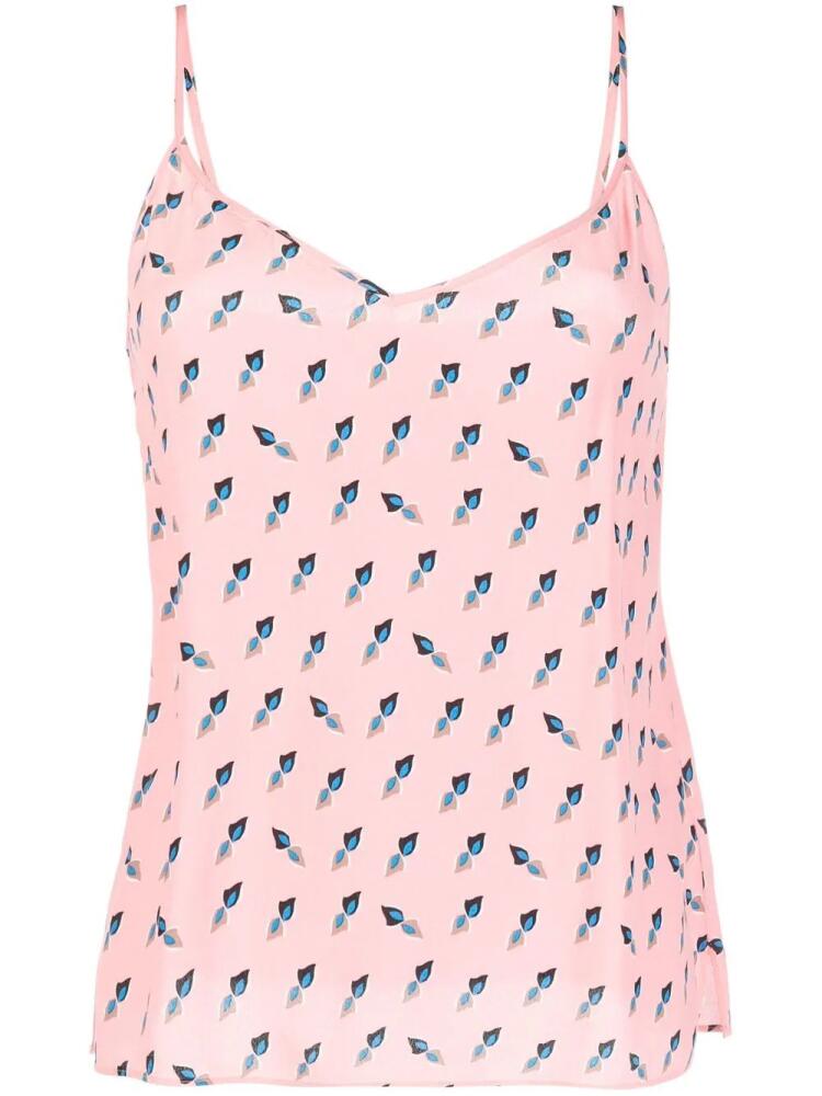 DVF Diane von Furstenberg graphic-print top - Pink Cover