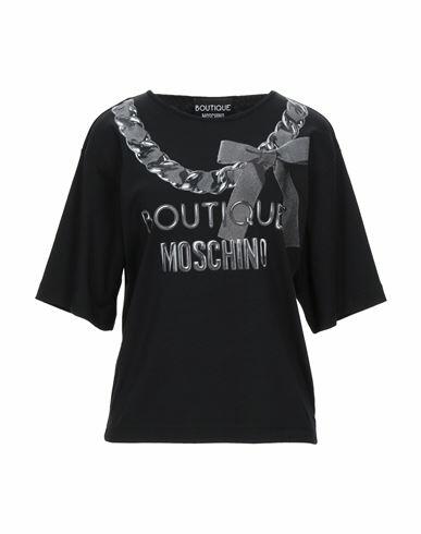 Boutique Moschino Woman T-shirt Black Cotton Cover