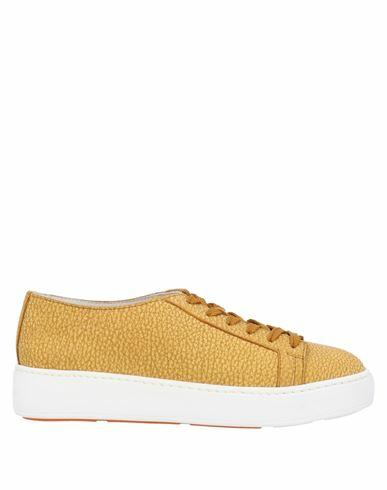 Santoni Woman Sneakers Ocher Leather Cover