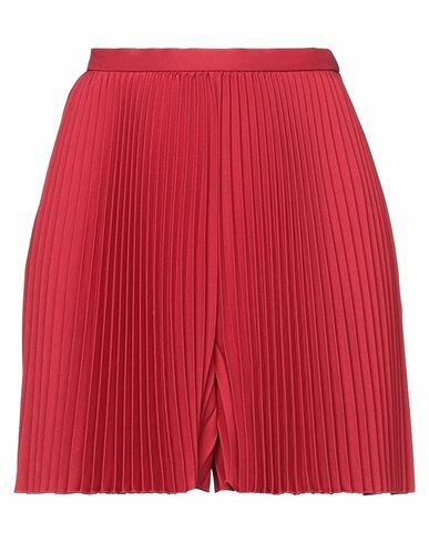 Valentino Garavani Woman Shorts & Bermuda Shorts Red Virgin Wool, Silk Cover