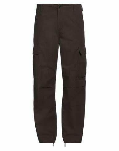 Carhartt Man Pants Dark brown Cotton Cover