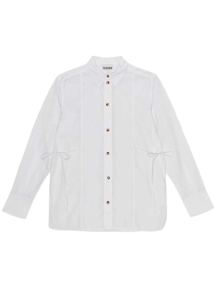 GANNI poplin shirt - White Cover