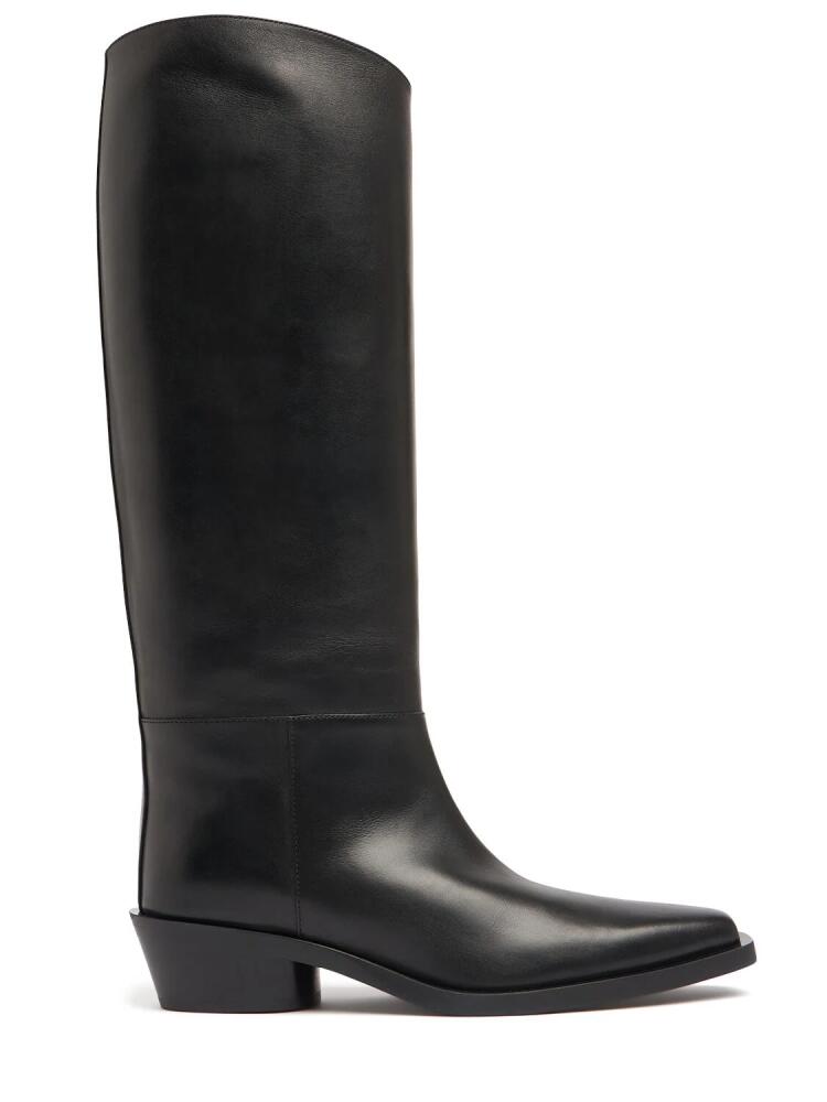 PROENZA SCHOULER 30mm Bronco Leather Tall Boots Cover