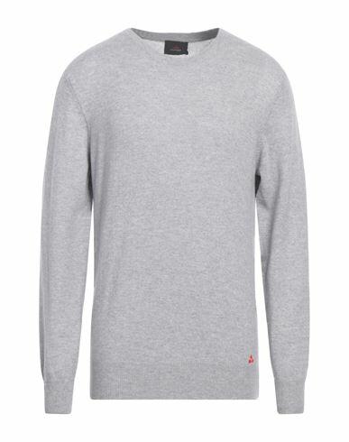 Peuterey Man Sweater Light grey Wool, Cashmere Cover