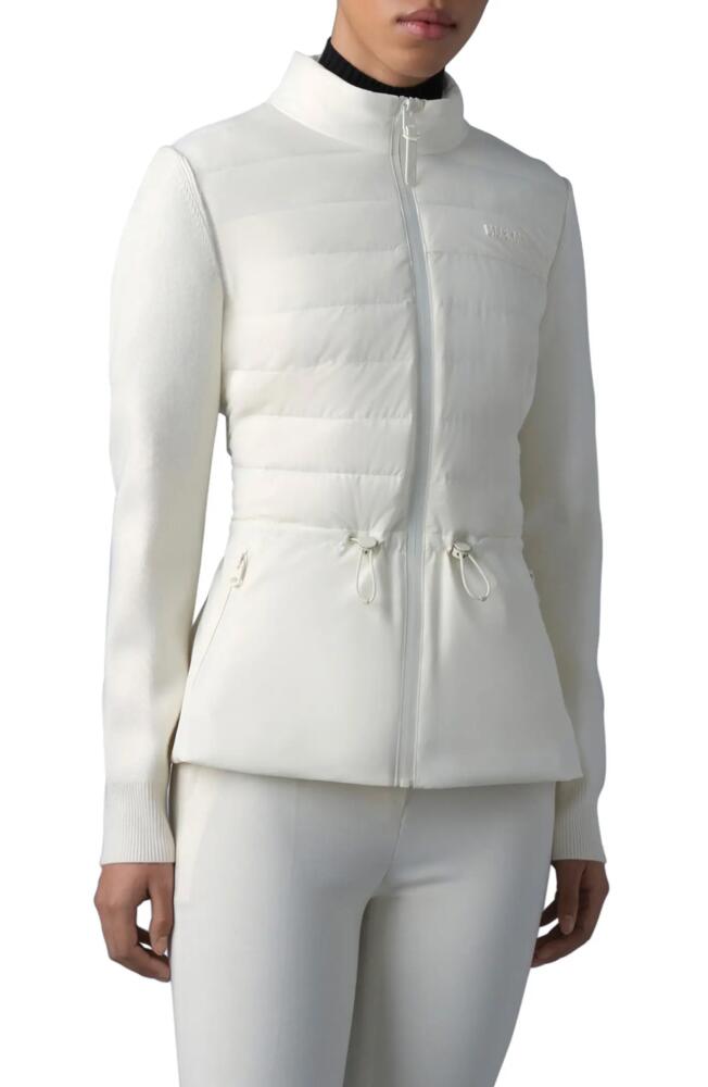 Mackage Laika Mixed Media Peplum Down Jacket in Cream Cover