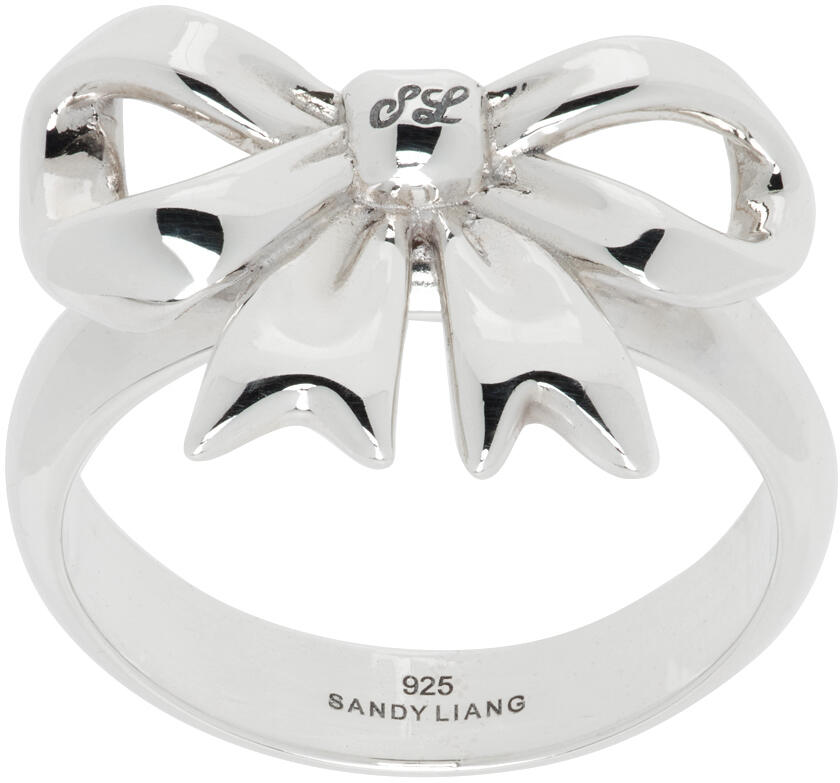 Sandy Liang Silver Cinta Ring Cover