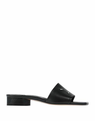 Maison Margiela Woman Sandals Black Soft Leather Cover