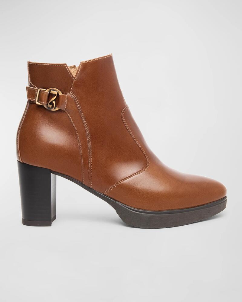 NeroGiardini Leather Buckle Ankle Booties Cover