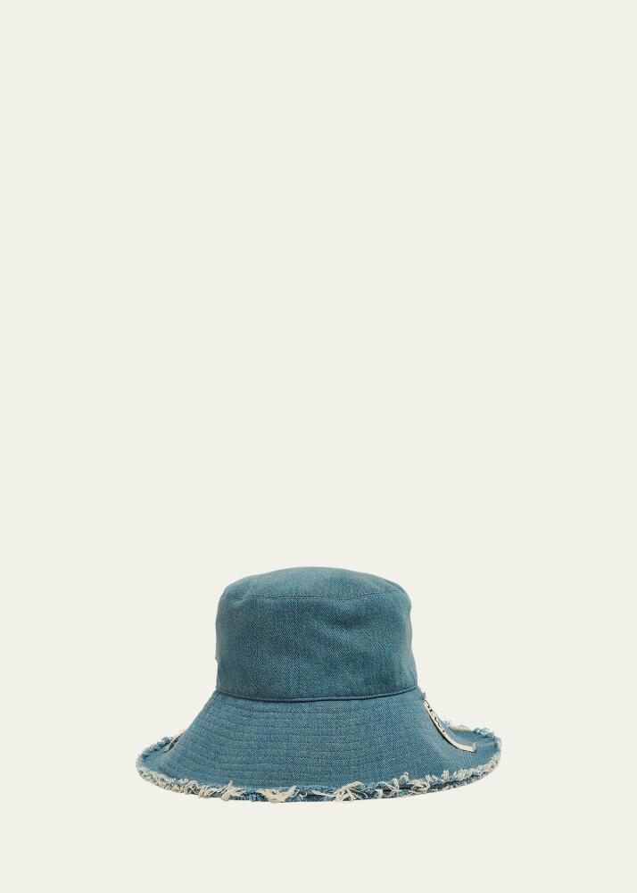 Loewe Fisherman Frayed Denim Bucket Hat Cover