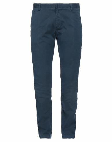 At. p.co Man Pants Navy blue Cotton, Elastane Cover