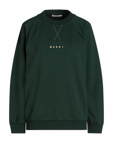 Marni Woman Sweatshirt Dark green Cotton Cover