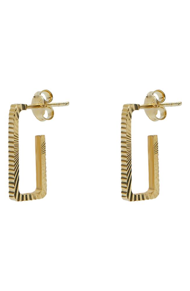 Argento Vivo Sterling Silver Rectangular Hoop Earrings in Gold Cover