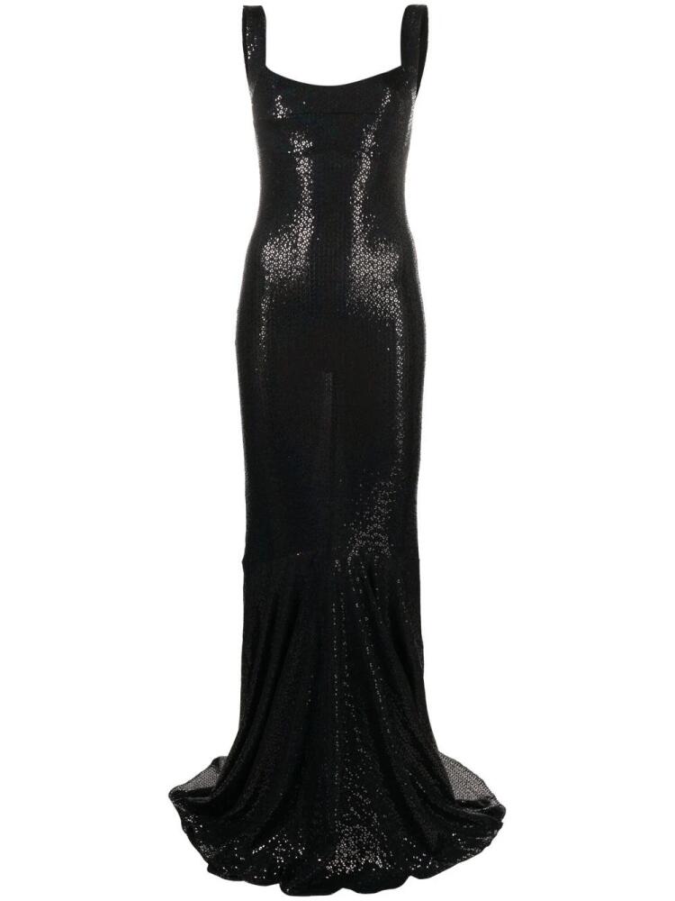 Atu Body Couture sequin textured-finish gown - Black Cover