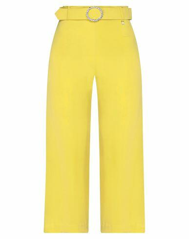 Fly Girl Woman Pants Yellow Polyester, Elastane Cover