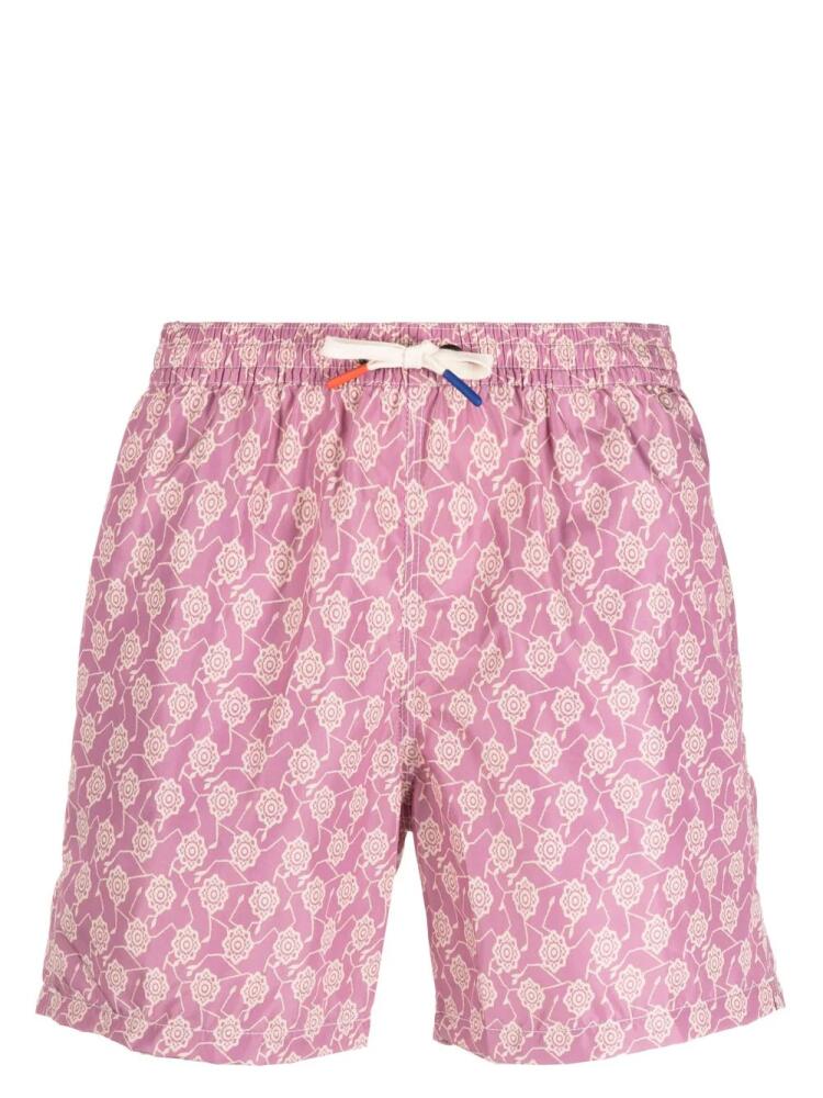 Altea floral-print drawstring swim shorts - Purple Cover