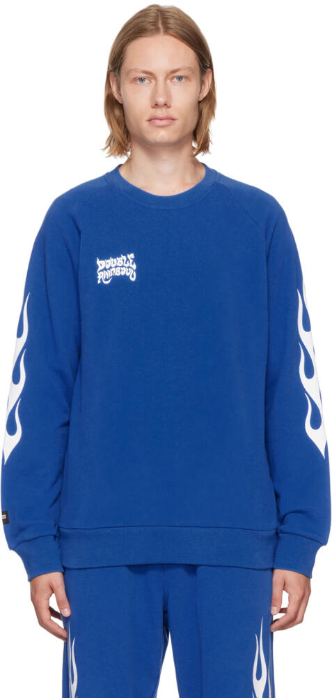 Double Rainbouu Blue Couch Surf Sweater Cover