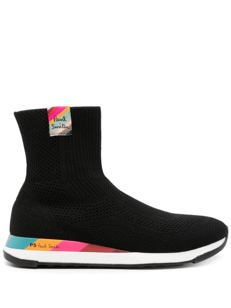 Paul Smith Comet logo-patch high-top sneakers - Black Cover