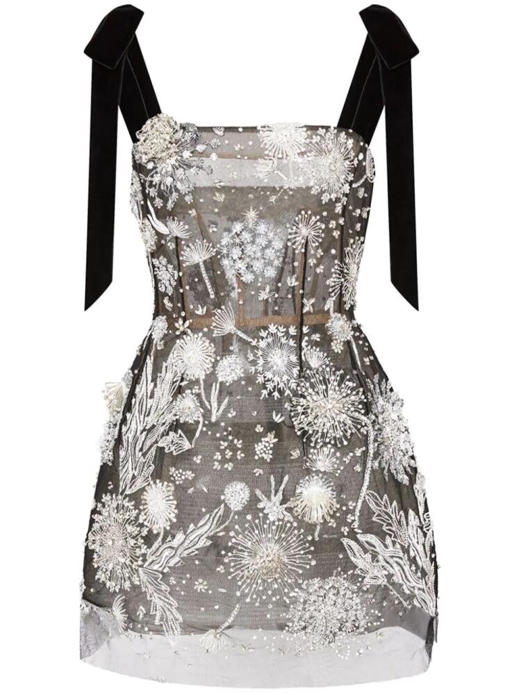 Oscar de la Renta Dandelion mini dress - Silver Cover