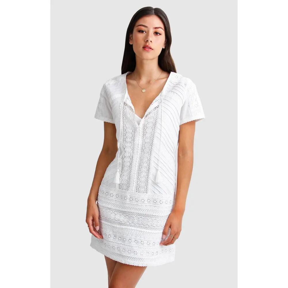 Belle & Bloom Summer Forever Mini Dress in White Cover